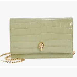 Alexander McQueen Bag mini skull croc shoulder purse new with tags!